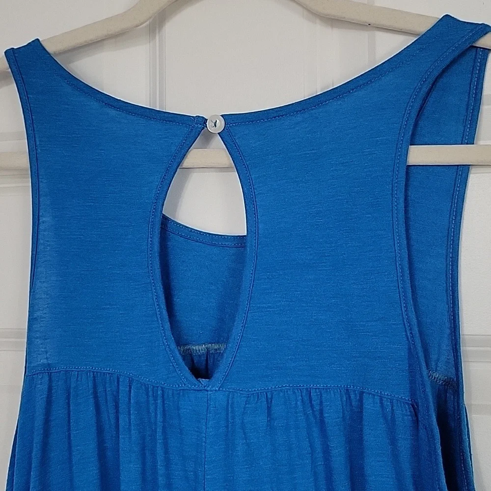 Vintage VS PINK Trapeze Swing Dress Size Large in Blue Hearts - Picture 8 of 12